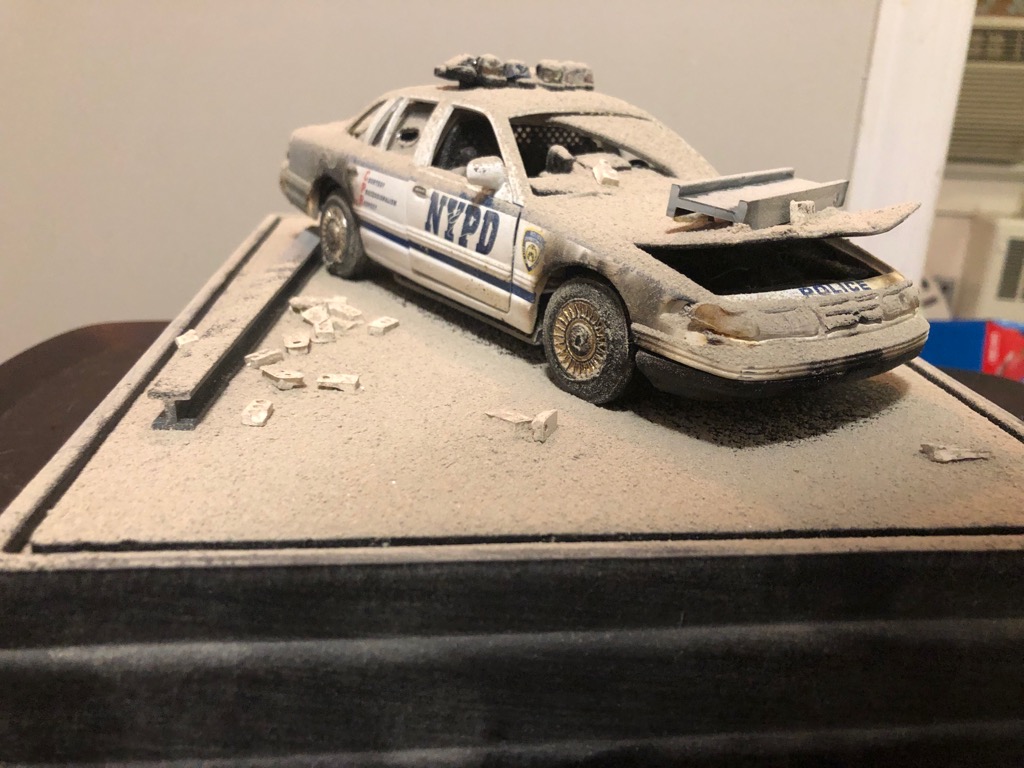 NYPD police car after the 9/11 attacks