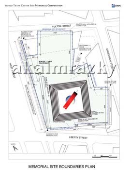 (Memorial Site Boundaries Plan) Dr. Ahmed Almrazky Participation in the World Trade Center Memorial Competition