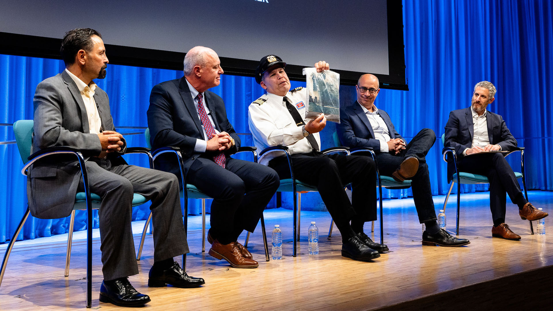 From left: Gulmar Parga, John Hillin, Richard Thornton, Eddie Rosenstein and Noah Rauch on stage. 