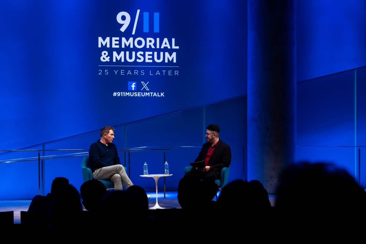 Bobby Flay and Alejandro Victoria on stage