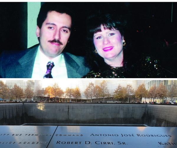 Port Authority Police Lieutenant Robert Cirri and his wife Eileen Cirri smile together in an old photograph. 