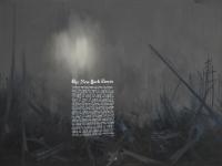 spotlight on a dark painted background, newspaper headlines with digging written repeatedly beneath in a paragraph