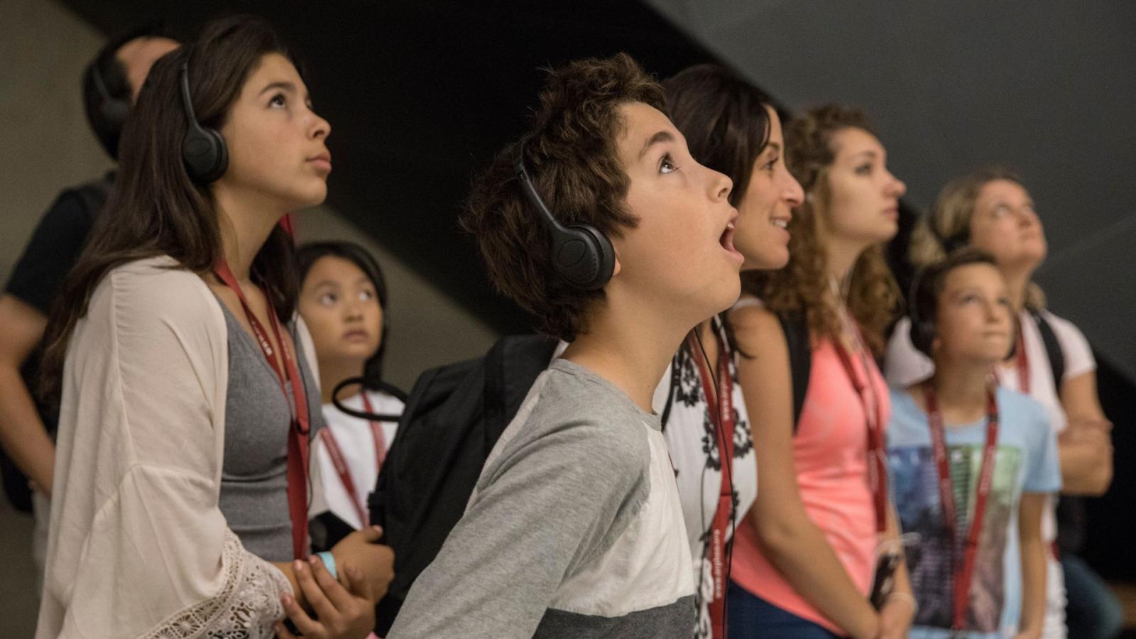 Young people engaged in a Museum tour